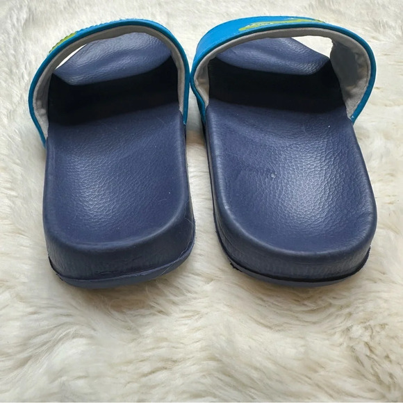 Hatley Slide Sandals Dinosaur Blue & Green Size 1 - Picture 12 of 16